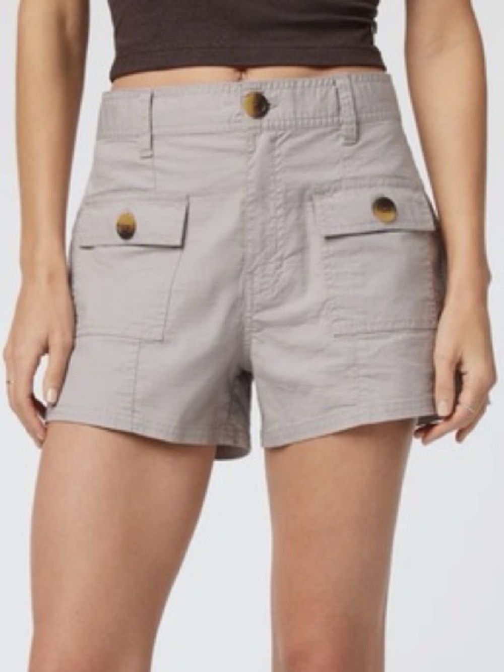 Vuori Vintage Ripstop Utility Patch Pocket Short Pewter Gray Medium